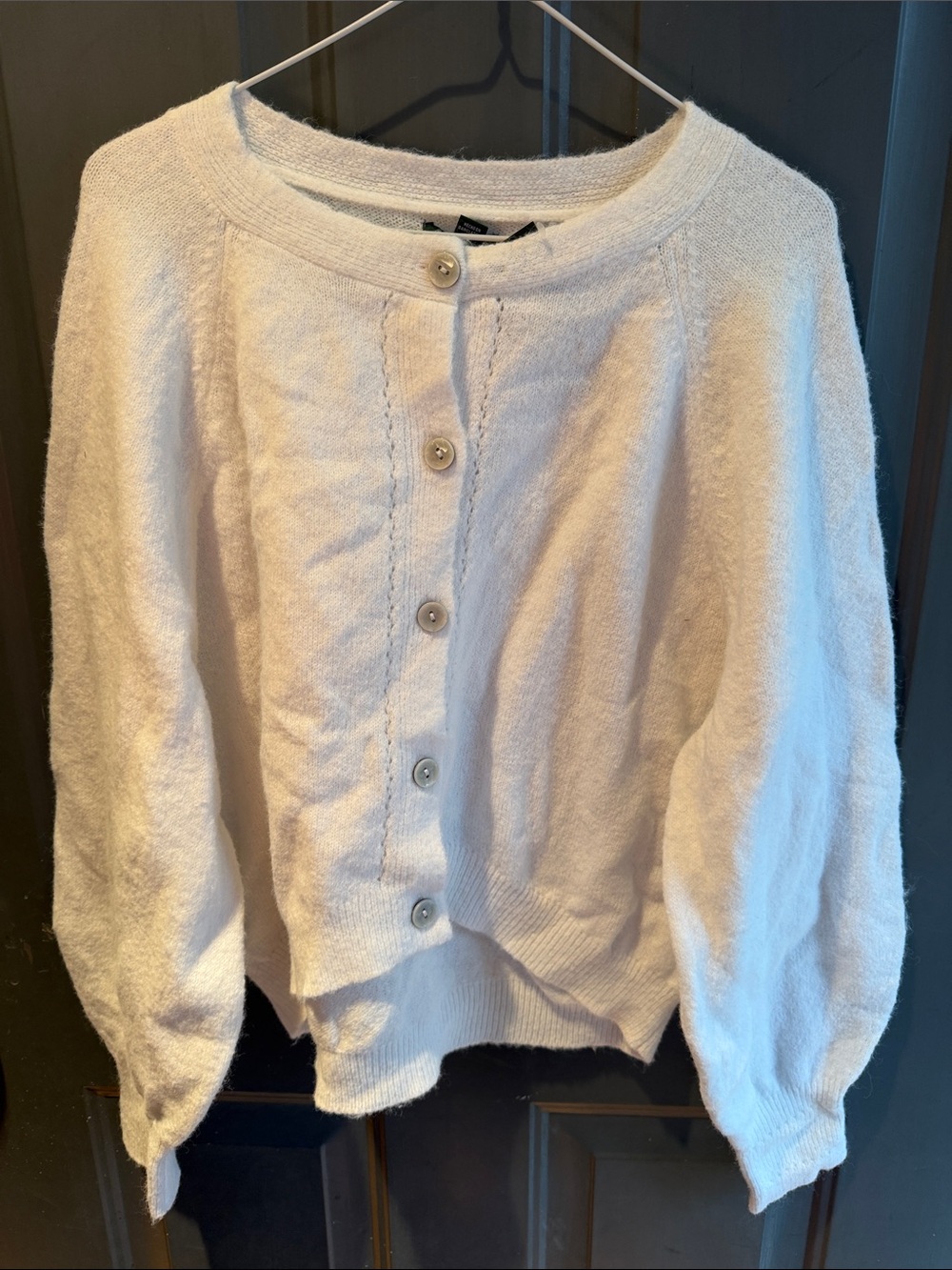 wild fable Cream Button-Up Knit Cardigan